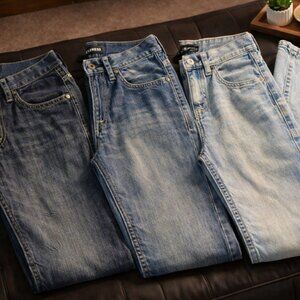 Men’s Jeans Bundle (3 Pairs) | Express & Ecko | Size 32 | Dark, Medium & Light